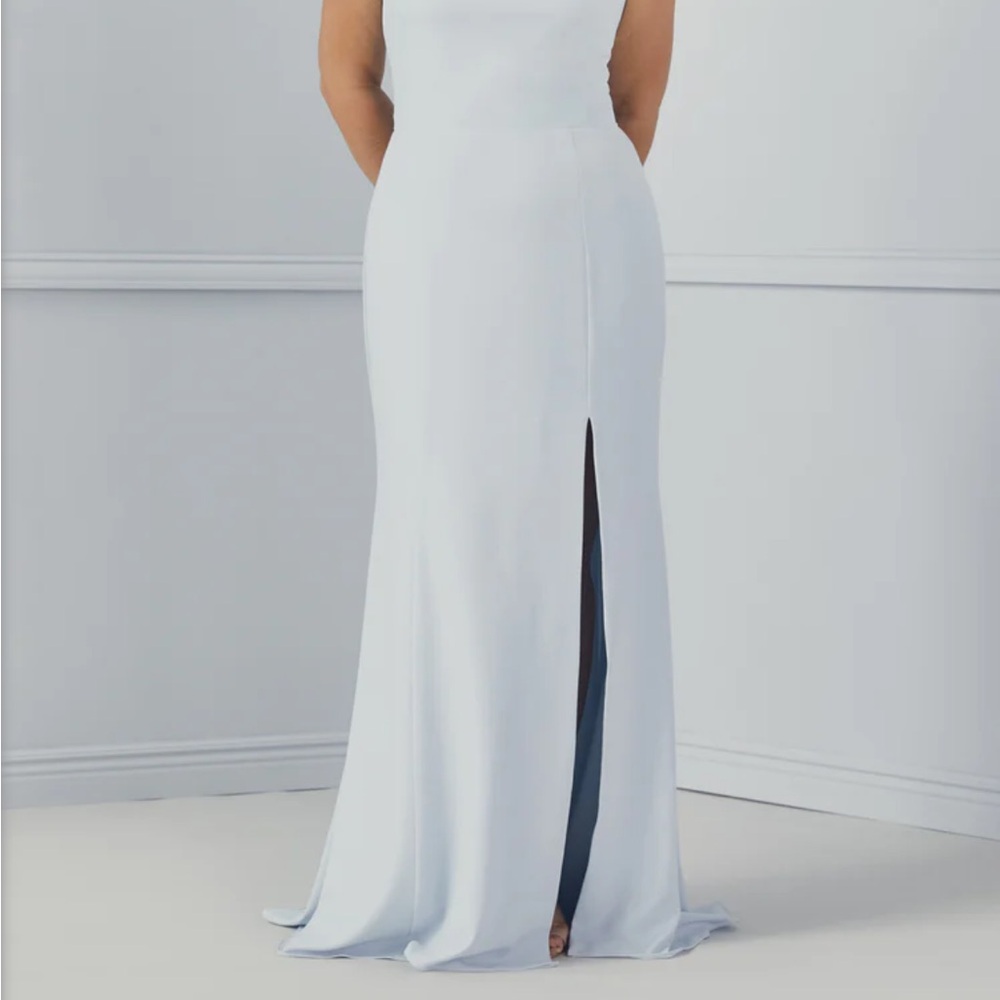 Amsale Sloan Bridesmaid Gown in Vintage Ice